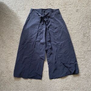 Free People Charcoal Wide-Leg Pants